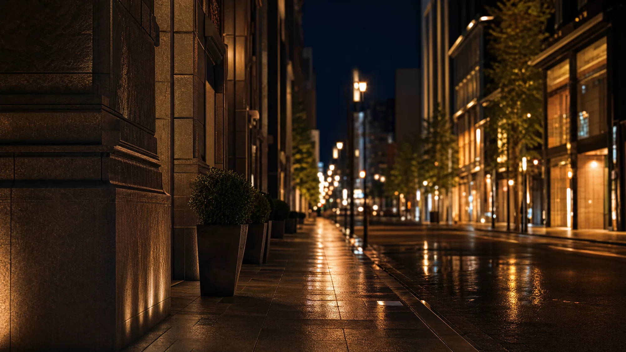 拡大し続ける睡眠・ヘルスケア市場をイメージした街の夜景